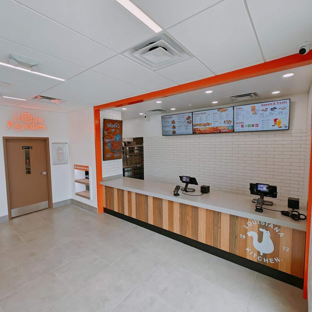 popeyes franchise location guest ordering area